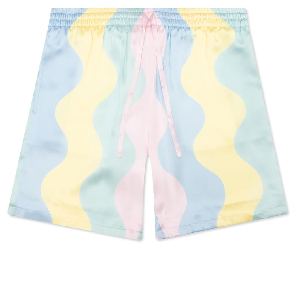 Casa Shell Wave Silk Shorts w/ Drawstrings - Multi