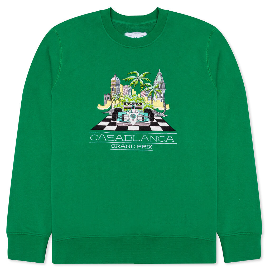 Finish Line Large Embroidered Sweatshirt - Green