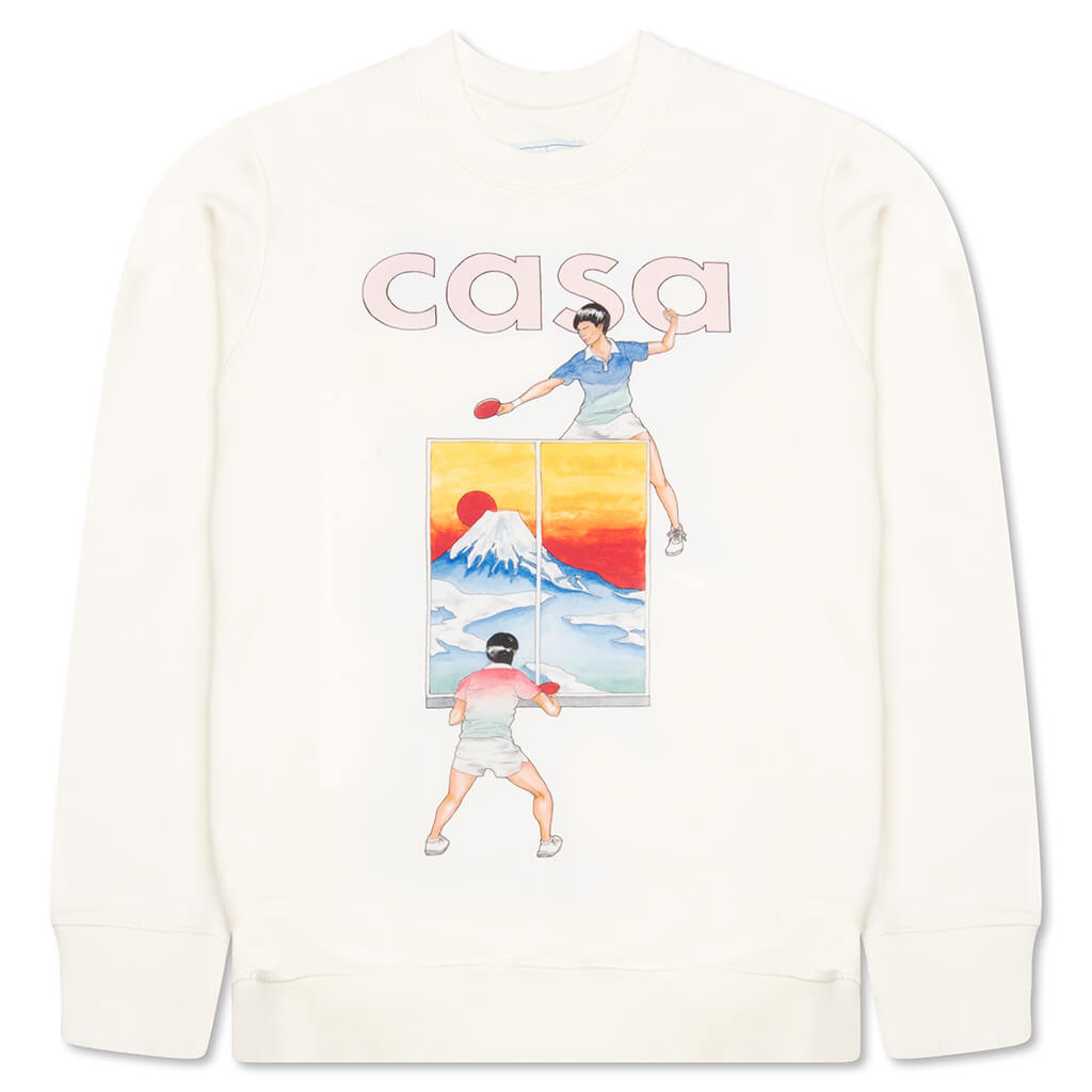 Fuji Ping Pong Printed Sweatshirt - Off White