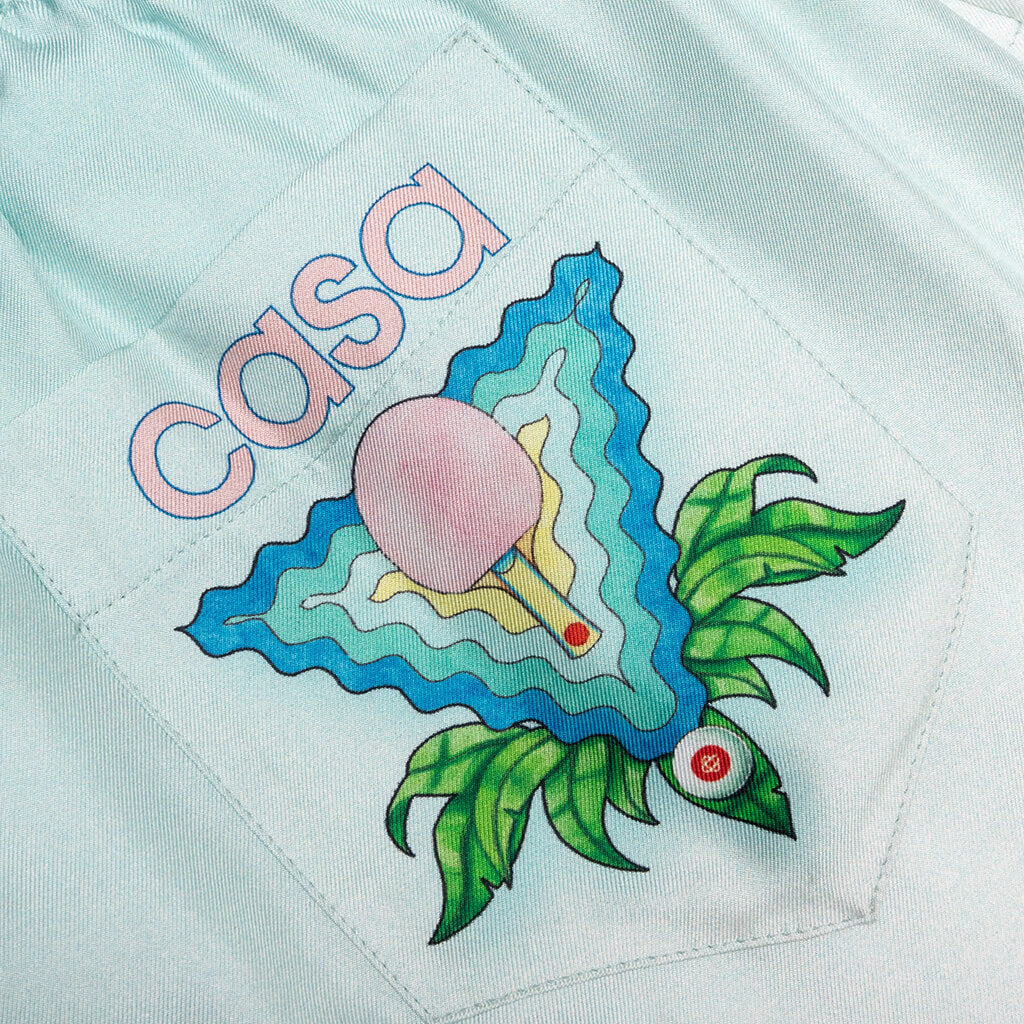 Memphis Icon Silk Shorts w/ Drawstrings - Multi