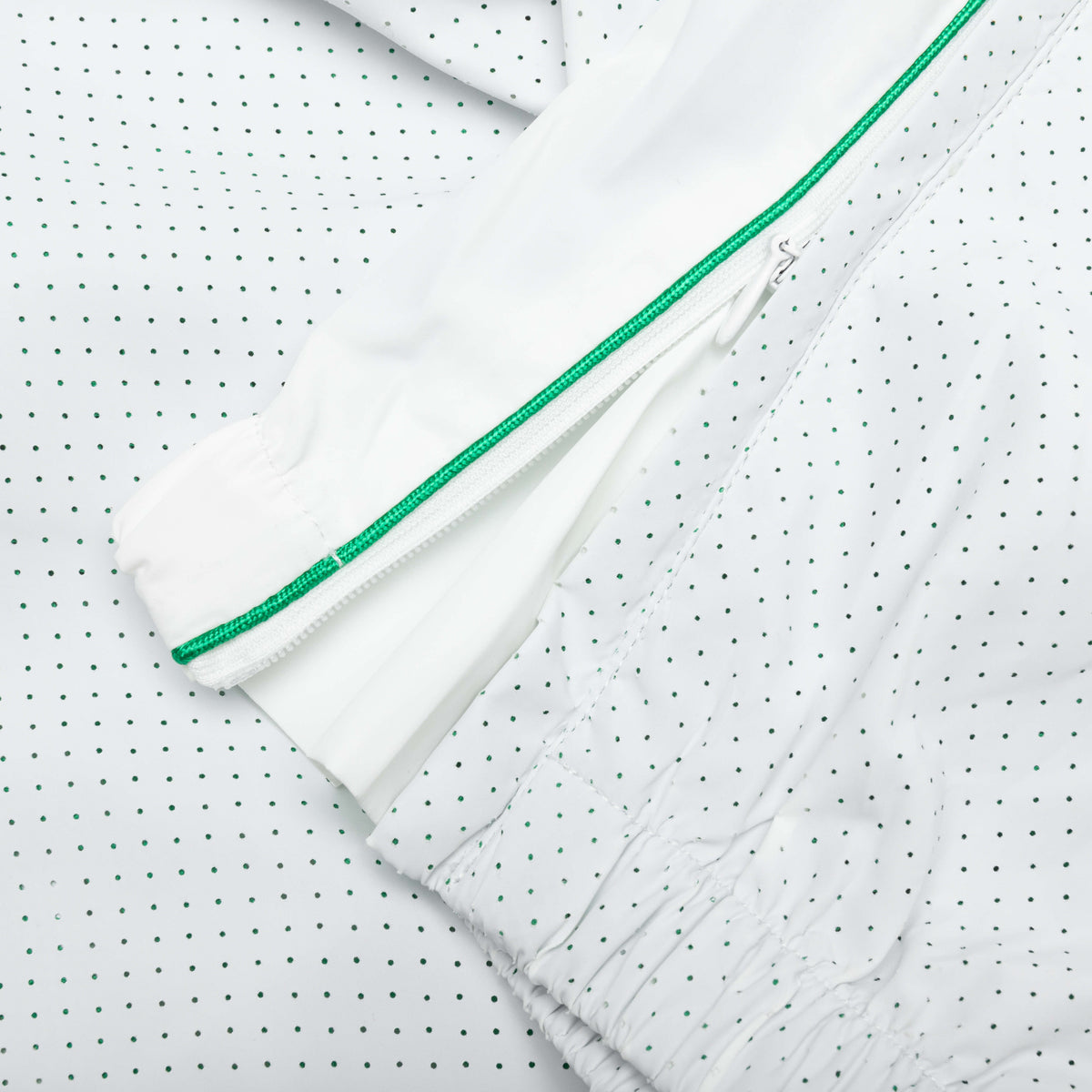 Perforated Layered Track Pant - White/Green