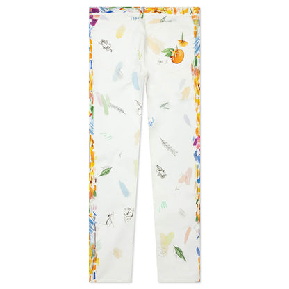Printed Straight Leg Jeans - Work In Progress