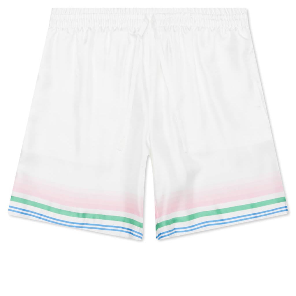 Tennis Club Icon Silk Shorts w/ Drawstrings - Multi