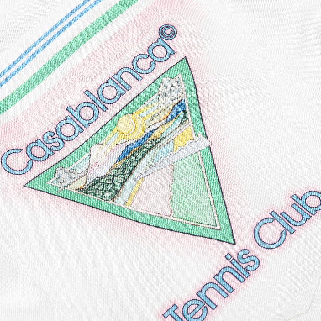 Tennis Club Icon Silk Shorts w/ Drawstrings - Multi