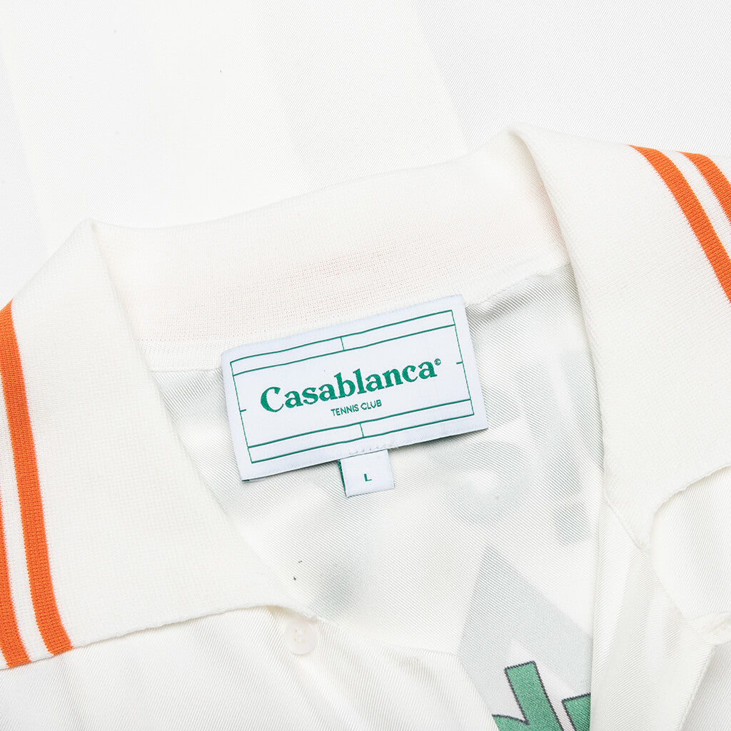 Tennis Club Icon Silk Twill Shirt - White