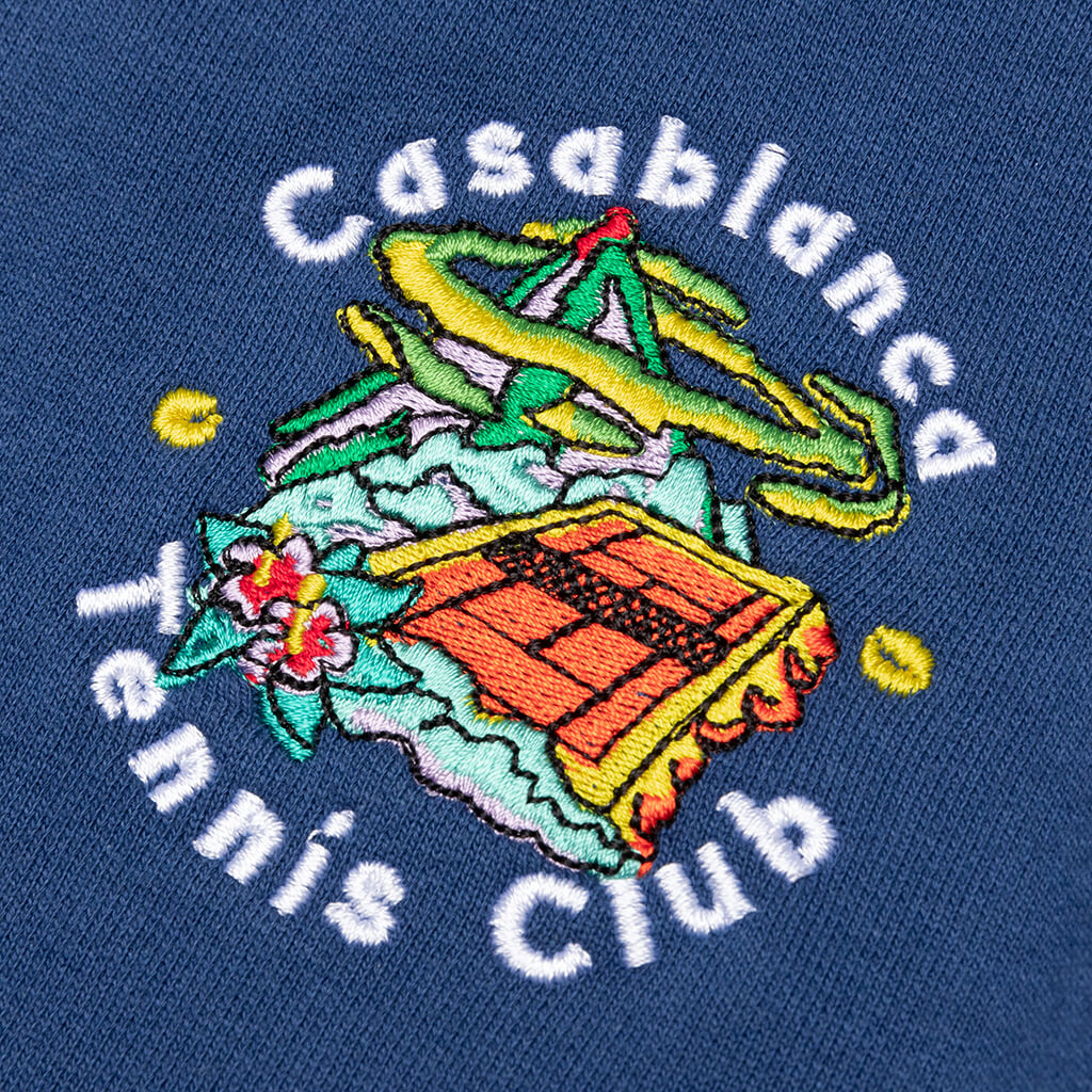 Tennis Club Island Embroidered Pant - Navy