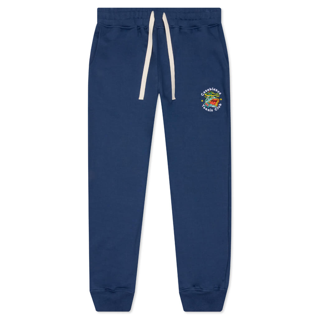 Tennis Club Island Embroidered Pant - Navy