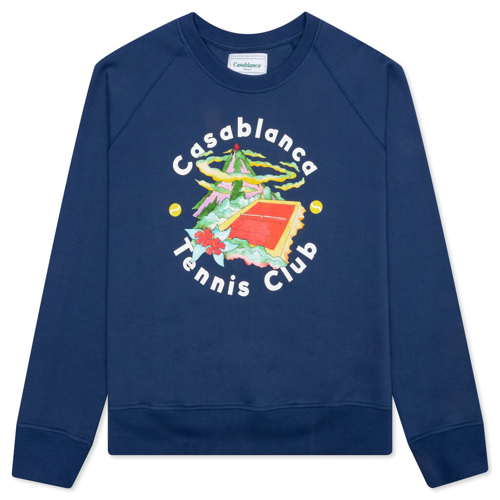 Tennis Club Island Printed Sweatshirt - Navy