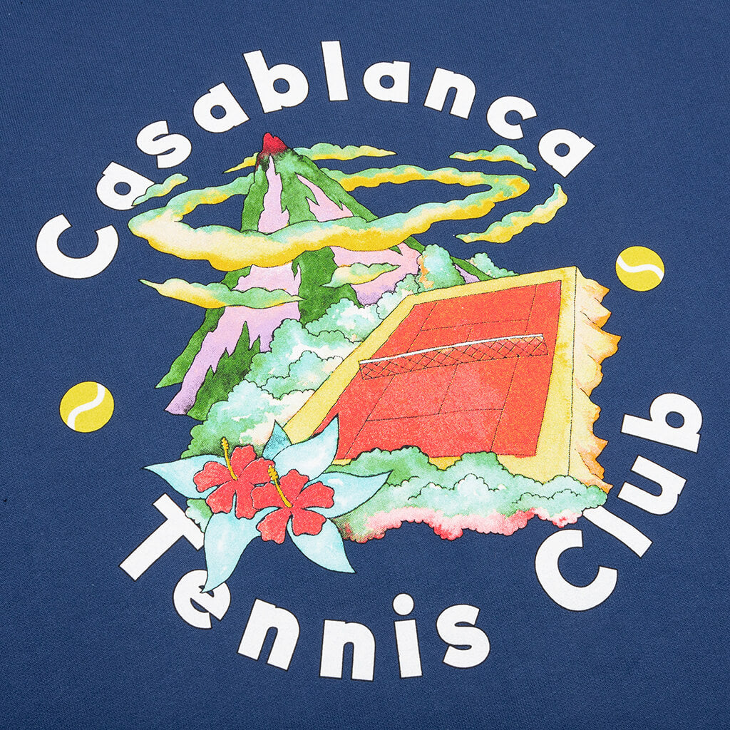 Tennis Club Island Printed Sweatshirt - Navy