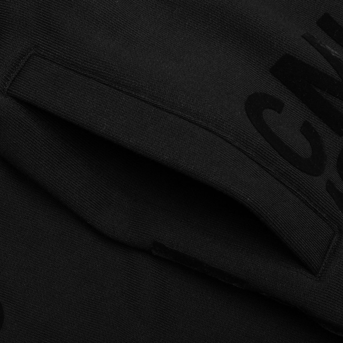 Casual Sweatpant With Elasticated Bottom - Black