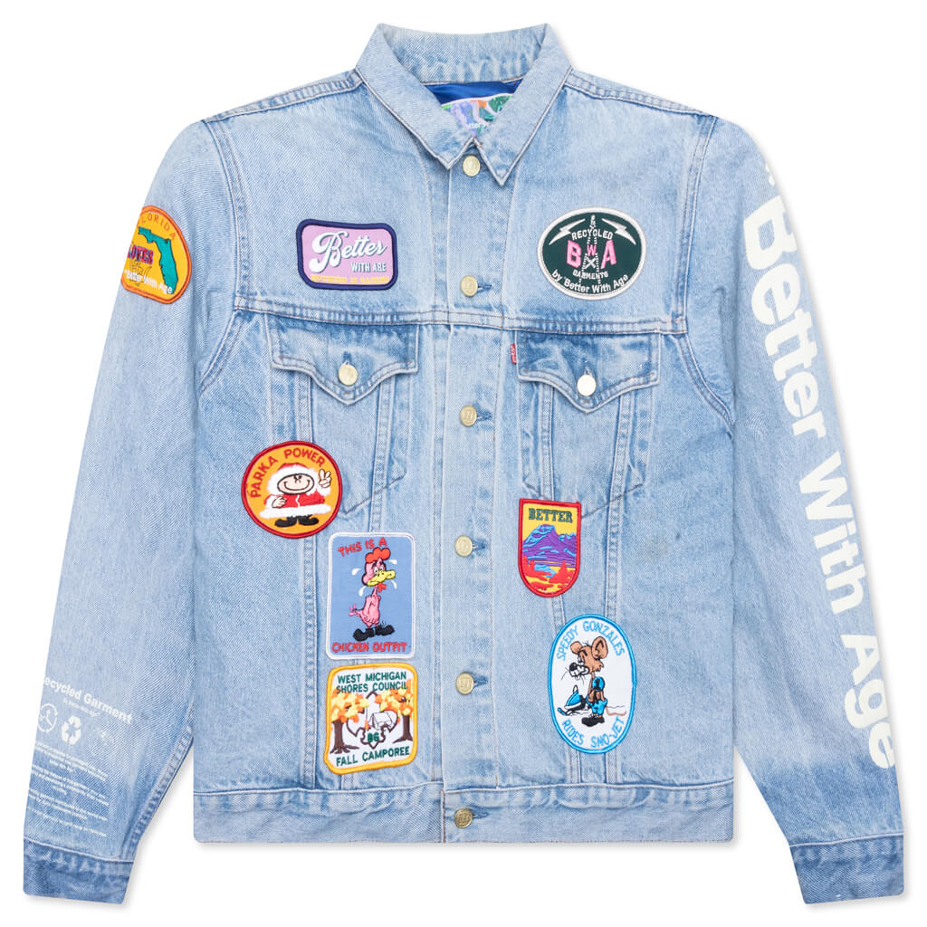 Charlatan Reversible Denim/Baseball Jacket - Indigo