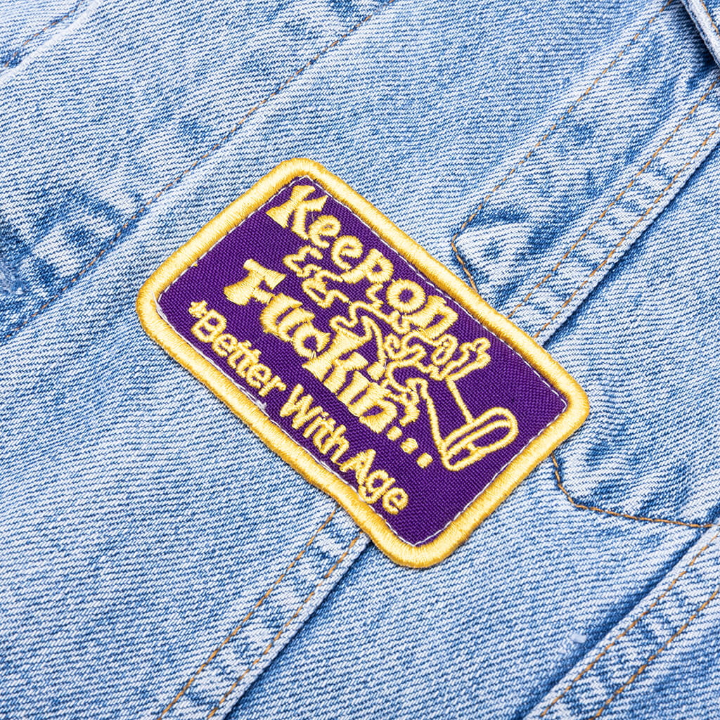 Charlatan Reversible Denim/Baseball Jacket - Indigo