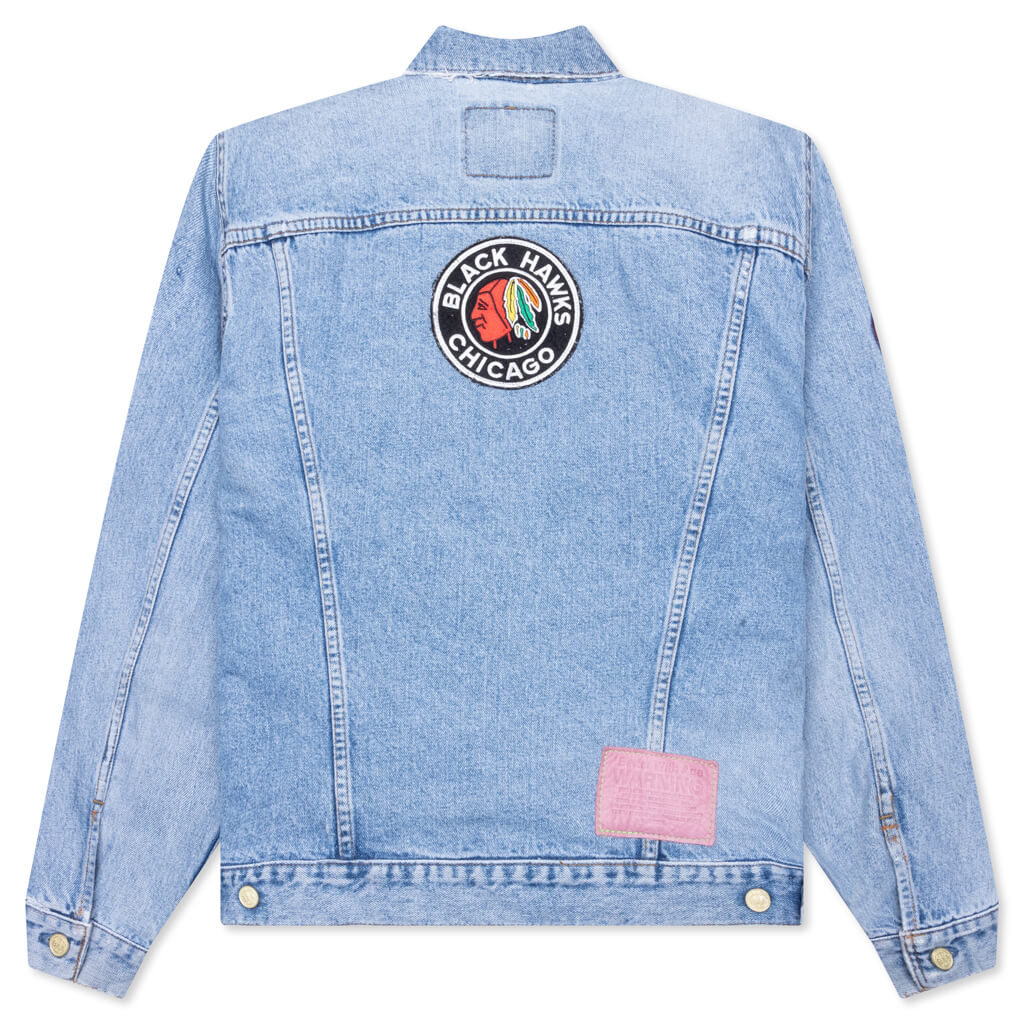 Charlatan Reversible Denim/Baseball Jacket - Indigo