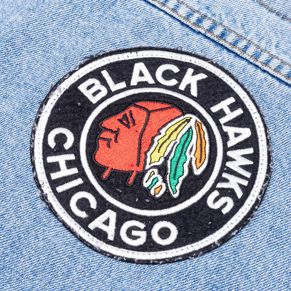 Charlatan Reversible Denim/Baseball Jacket - Indigo
