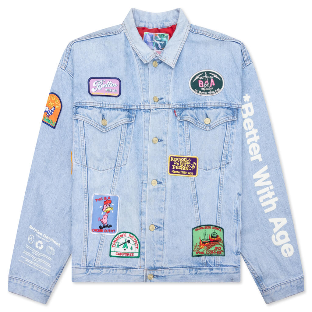Charlatan Reversible Denim/Baseball Jacket - Indigo