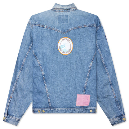Charlatan Reversible Denim/Baseball Jacket - Indigo