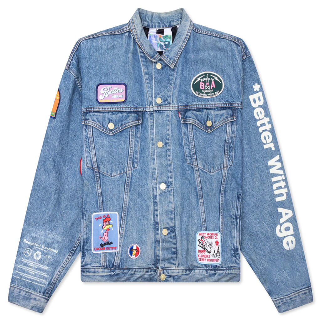 Charlatan Reversible Denim/Baseball Jacket - Indigo