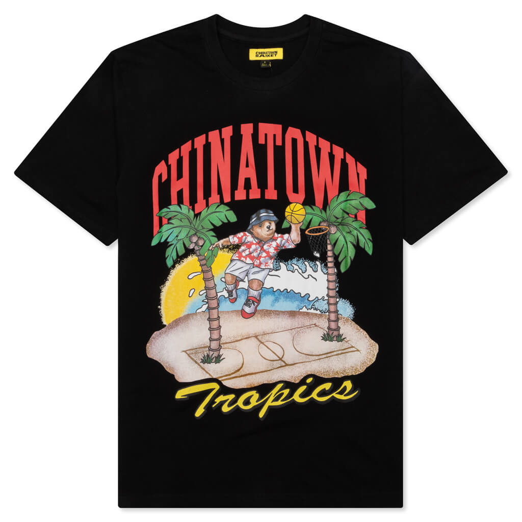 Chinatown Dunking Bear By The Water T-Shirt - Black