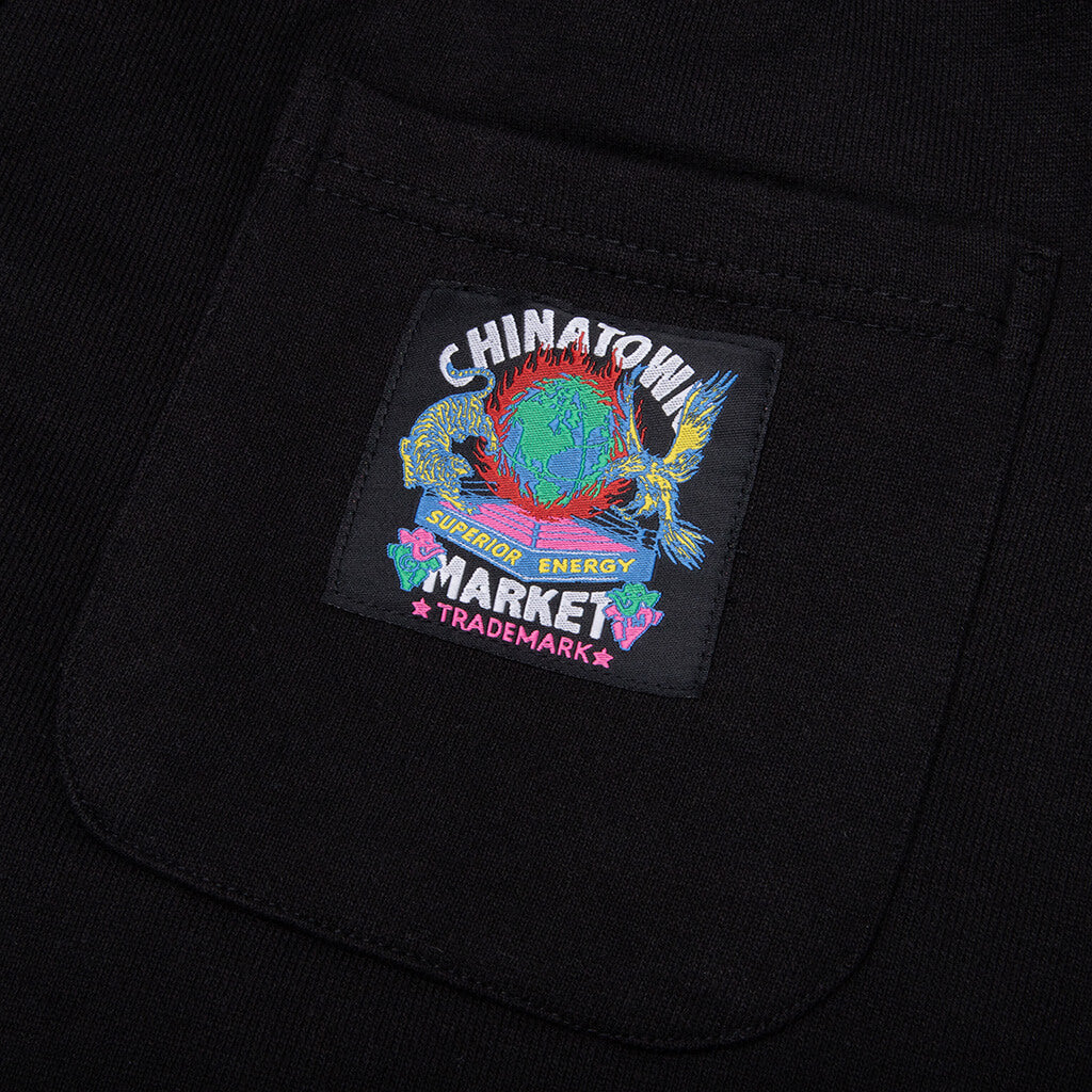 Chinatown Fight Night Sweatshorts - Black