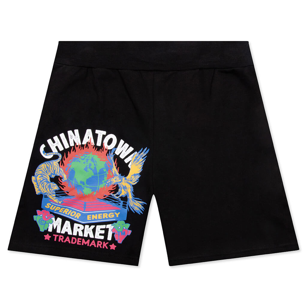 Chinatown Fight Night Sweatshorts - Black