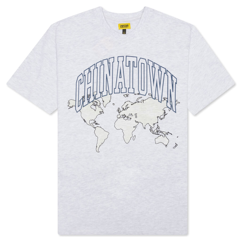Chinatown Globe UV Arc Tee - Ash Gray