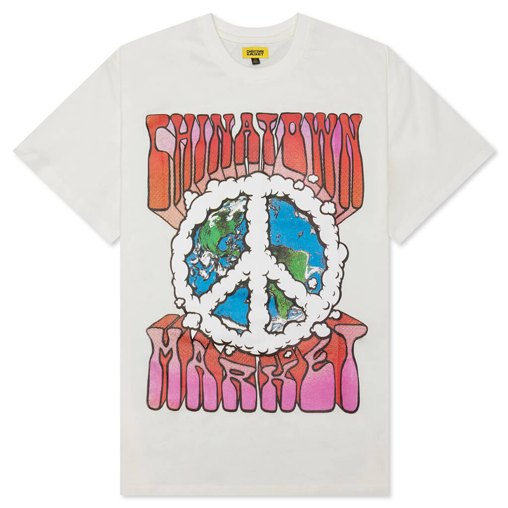 Chinatown Peace Earth Clouds T-Shirt - Cream