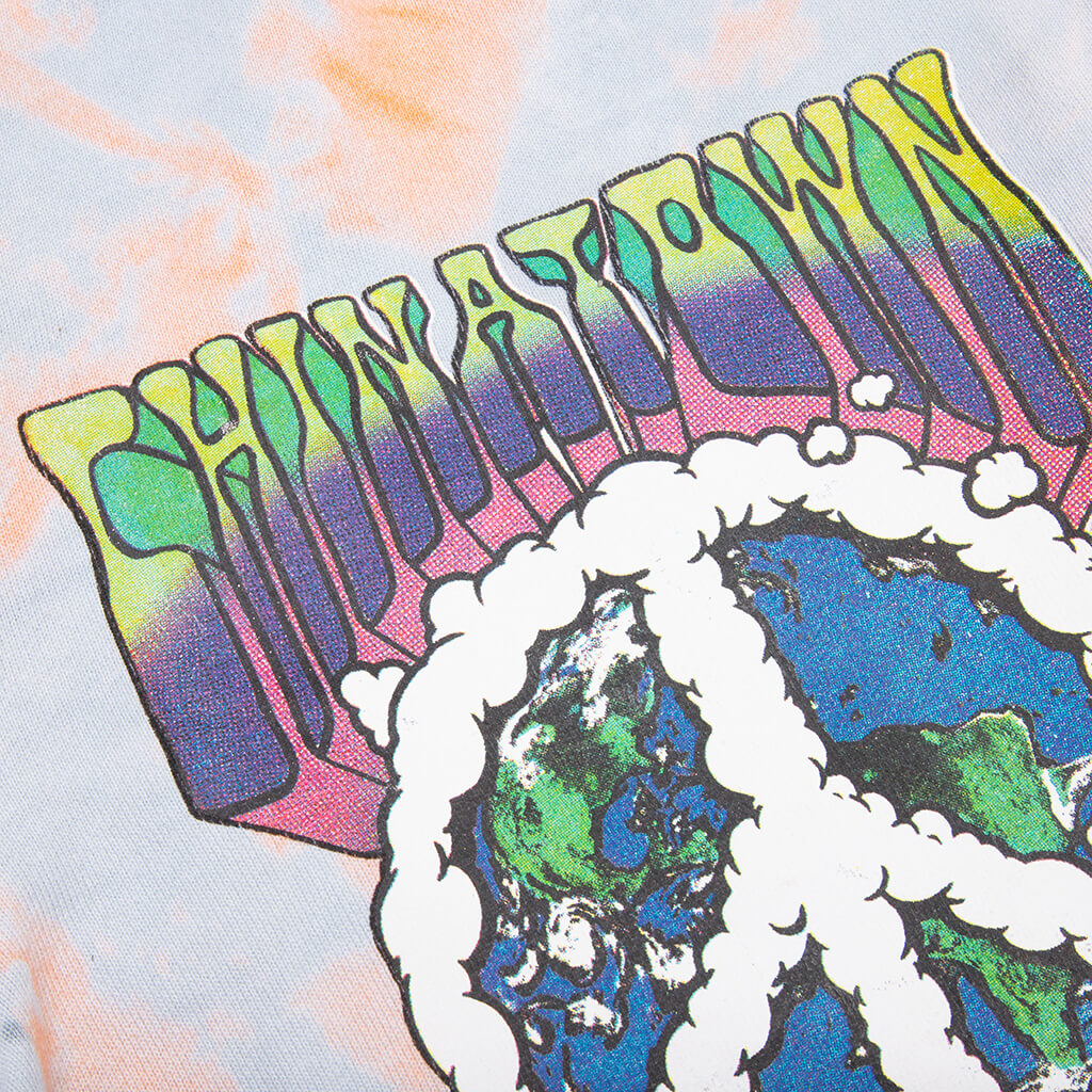Chinatown Peace Earth Clouds Tie-Dye Sweatshorts - Tie-Dye