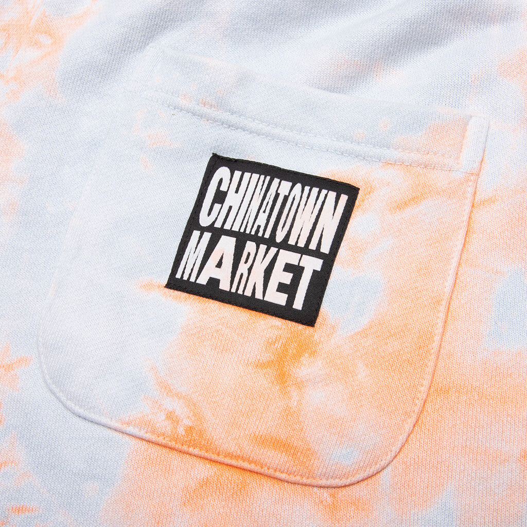Chinatown Peace Earth Clouds Tie-Dye Sweatshorts - Tie-Dye