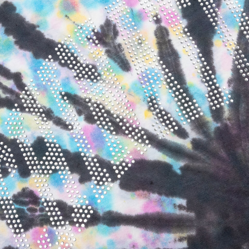 Chinatown Rhinestone Arc Overdye Tee - Spiral Tie Dye