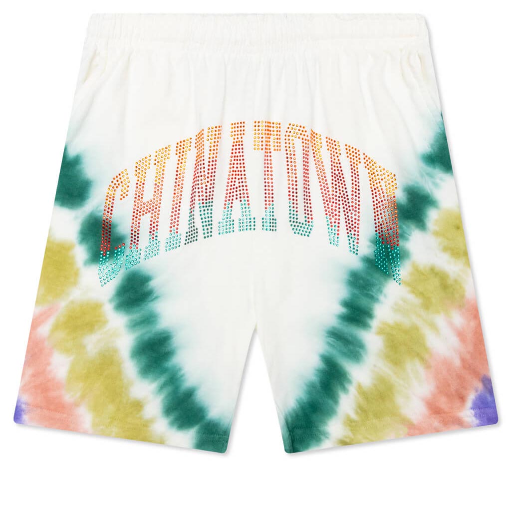Chinatown Rhinestone Arc WGP Tie Dye Shorts - Tie Dye