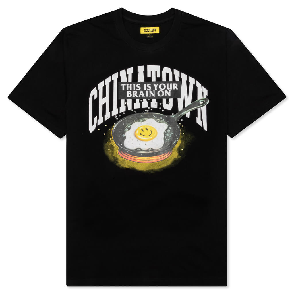 Chinatown Smiley Brain Fried Tee - Black
