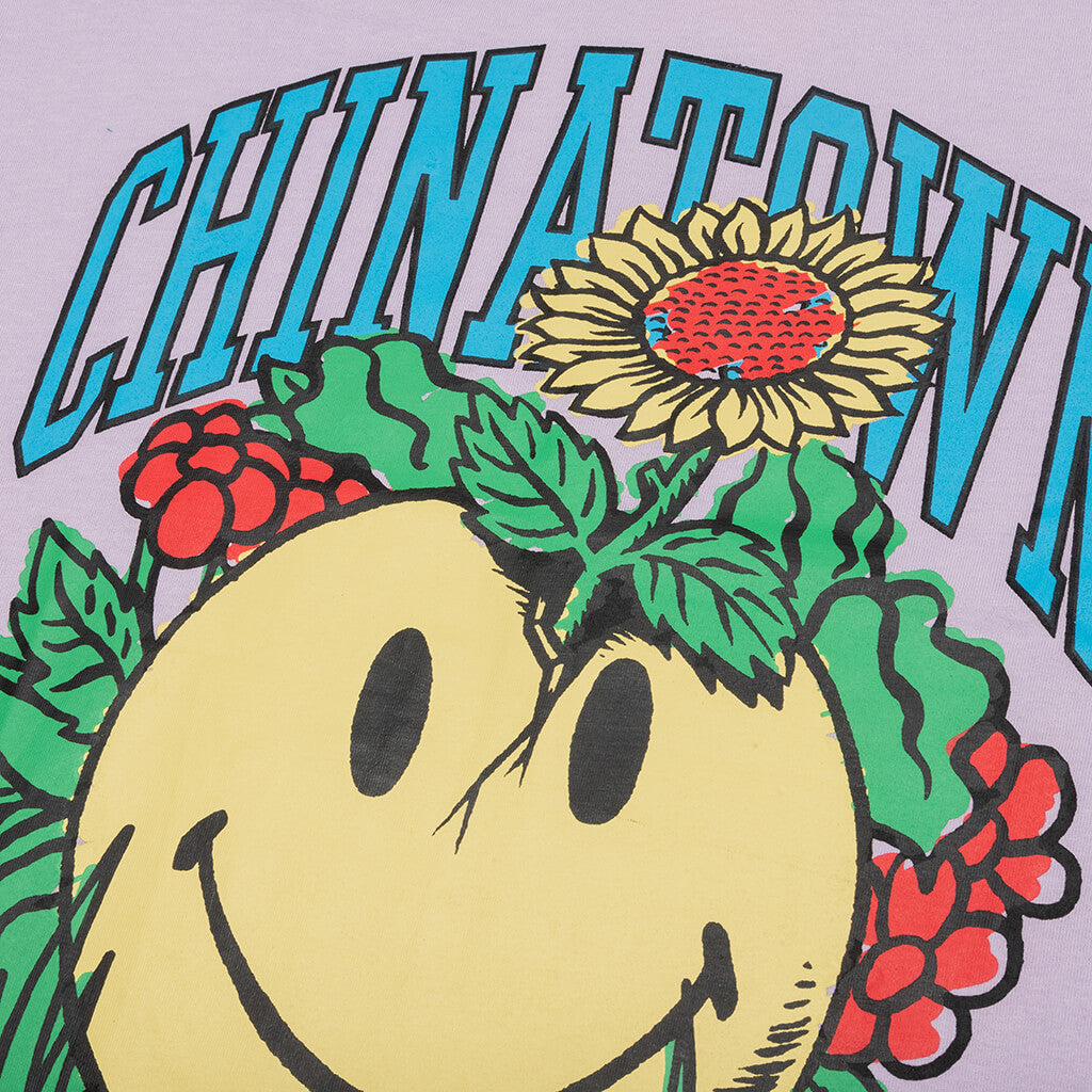 Chinatown Smiley Planter T-Shirt - Purple