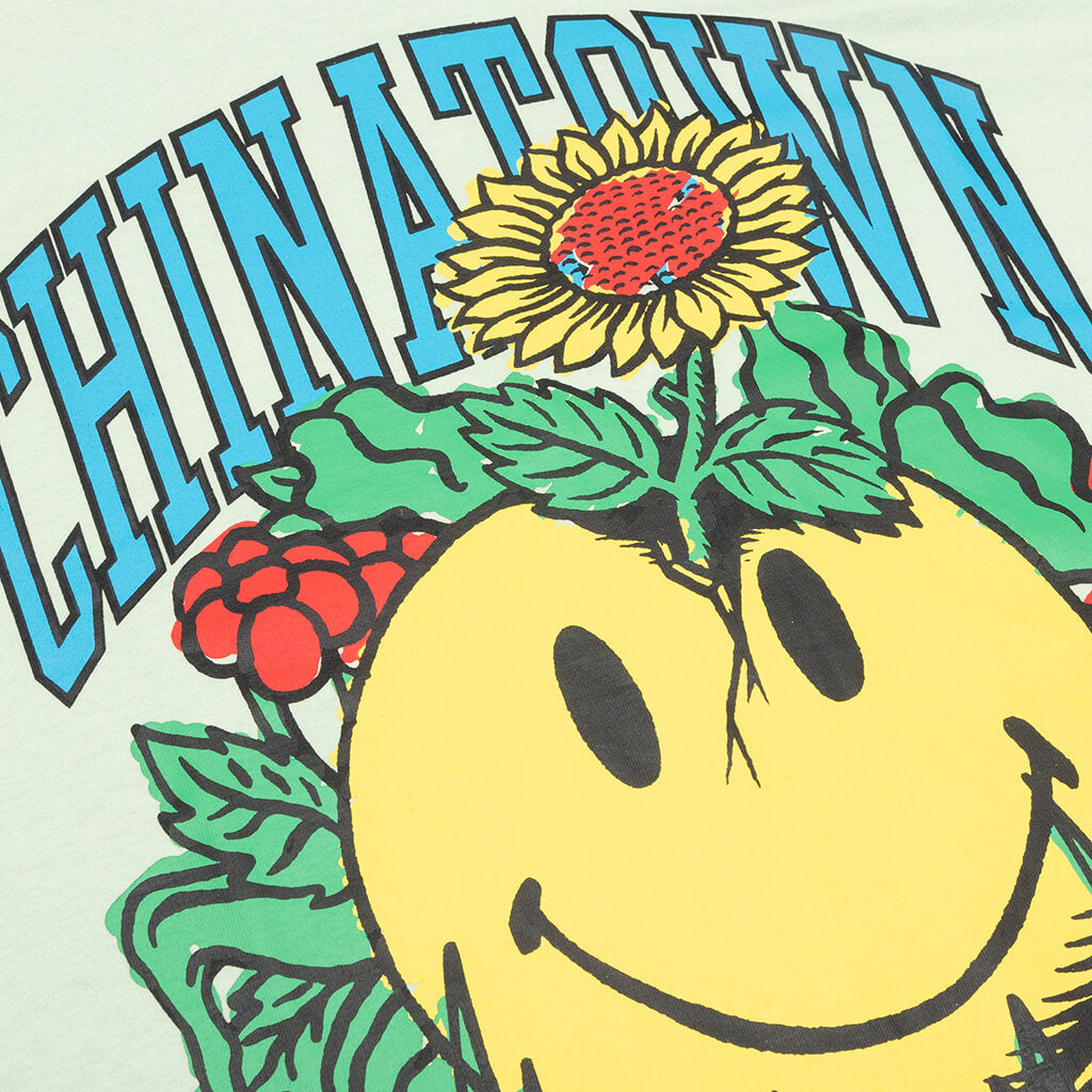 Chinatown Smiley Planter T-Shirt - Tea Green