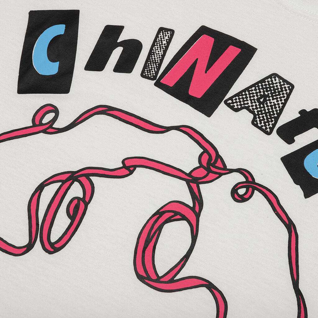 Chinatown Smiley Tape Player T-Shirt - Cream