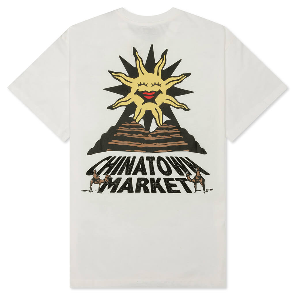Chinatown Sunshine Over The Pyramids T-Shirt - Cream