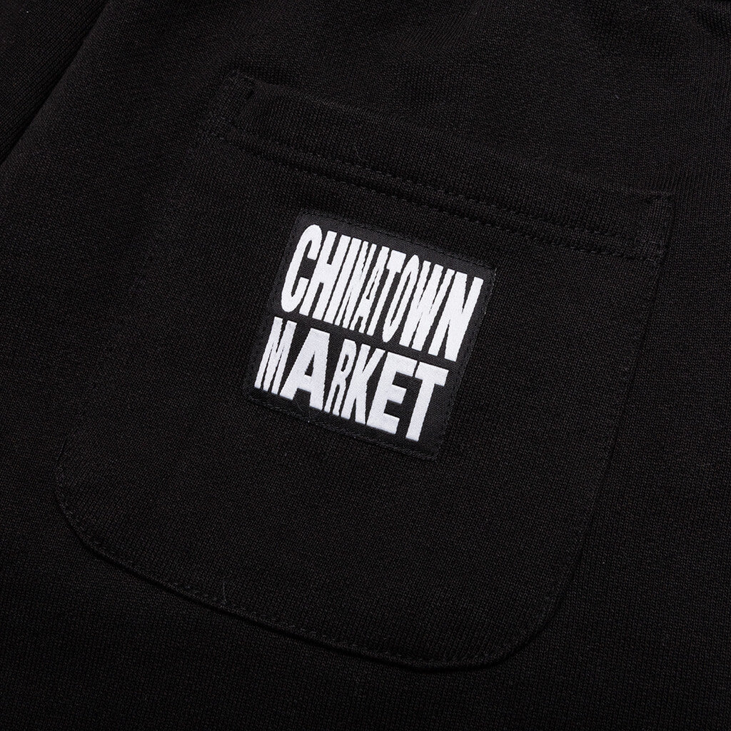 Chinatown Smiley Planter Sweatshorts - Black