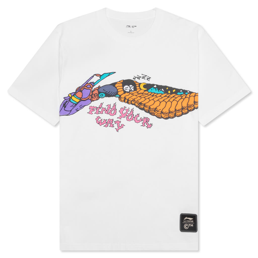 Chinatown x Li-Ning Catching Z's Logo Embroidered T-Shirt - White