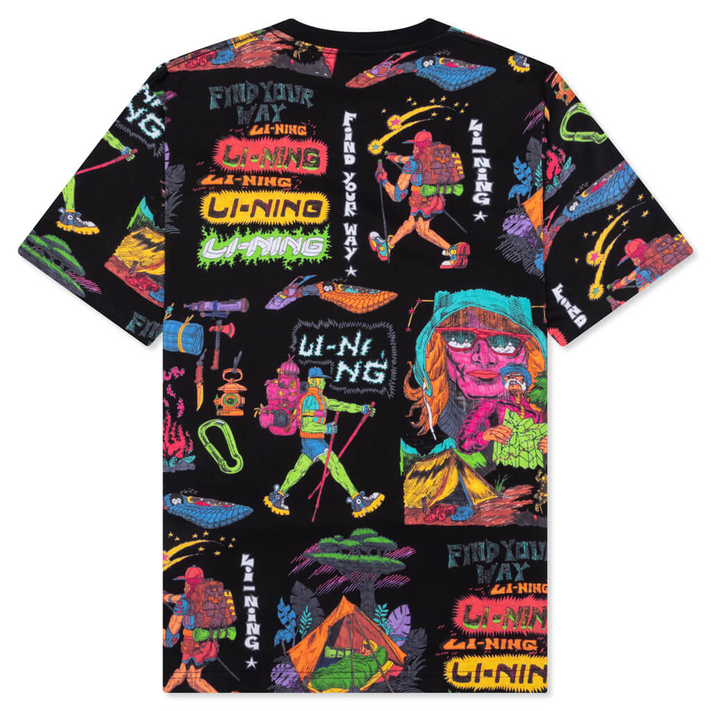 Chinatown x Li-Ning Shooting Stars AOP T-Shirt - Black