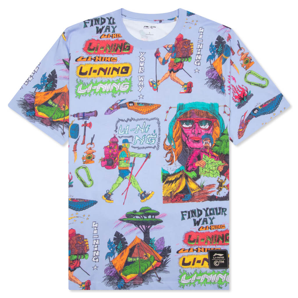 Chinatown x Li-Ning Shooting Stars AOP T-Shirt - Blue