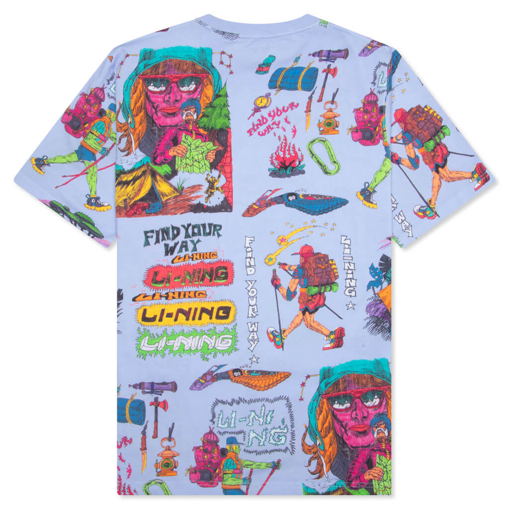 Chinatown x Li-Ning Shooting Stars AOP T-Shirt - Blue