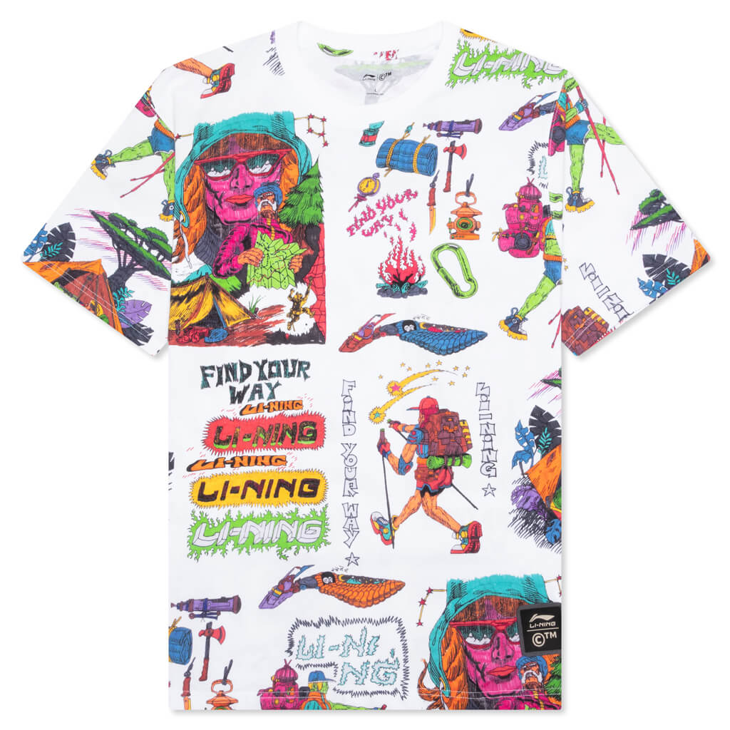Chinatown x Li-Ning Shooting Stars AOP T-Shirt - White