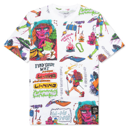 Chinatown x Li-Ning Shooting Stars AOP T-Shirt - White