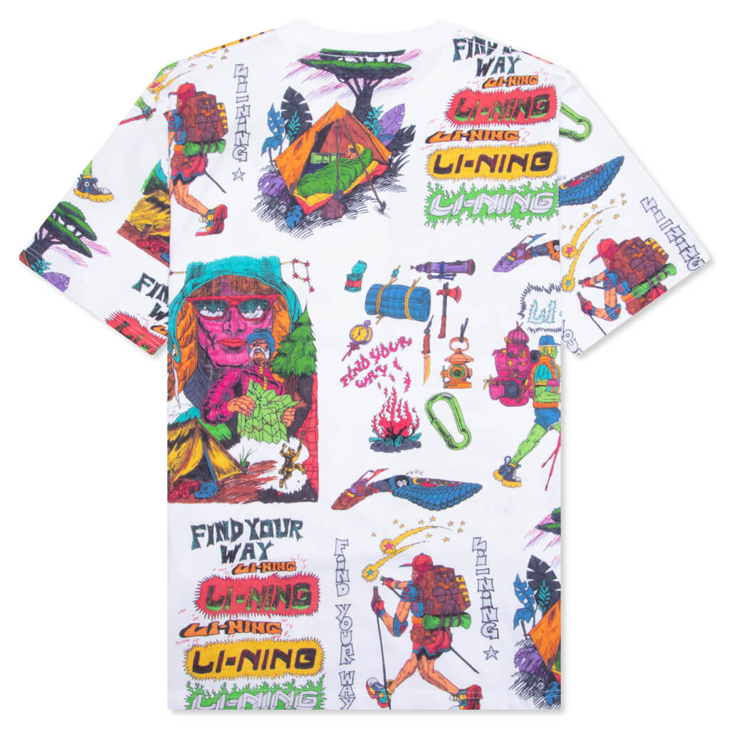 Chinatown x Li-Ning Shooting Stars AOP T-Shirt - White