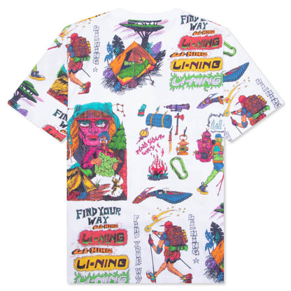 Chinatown x Li-Ning Shooting Stars AOP T-Shirt - White
