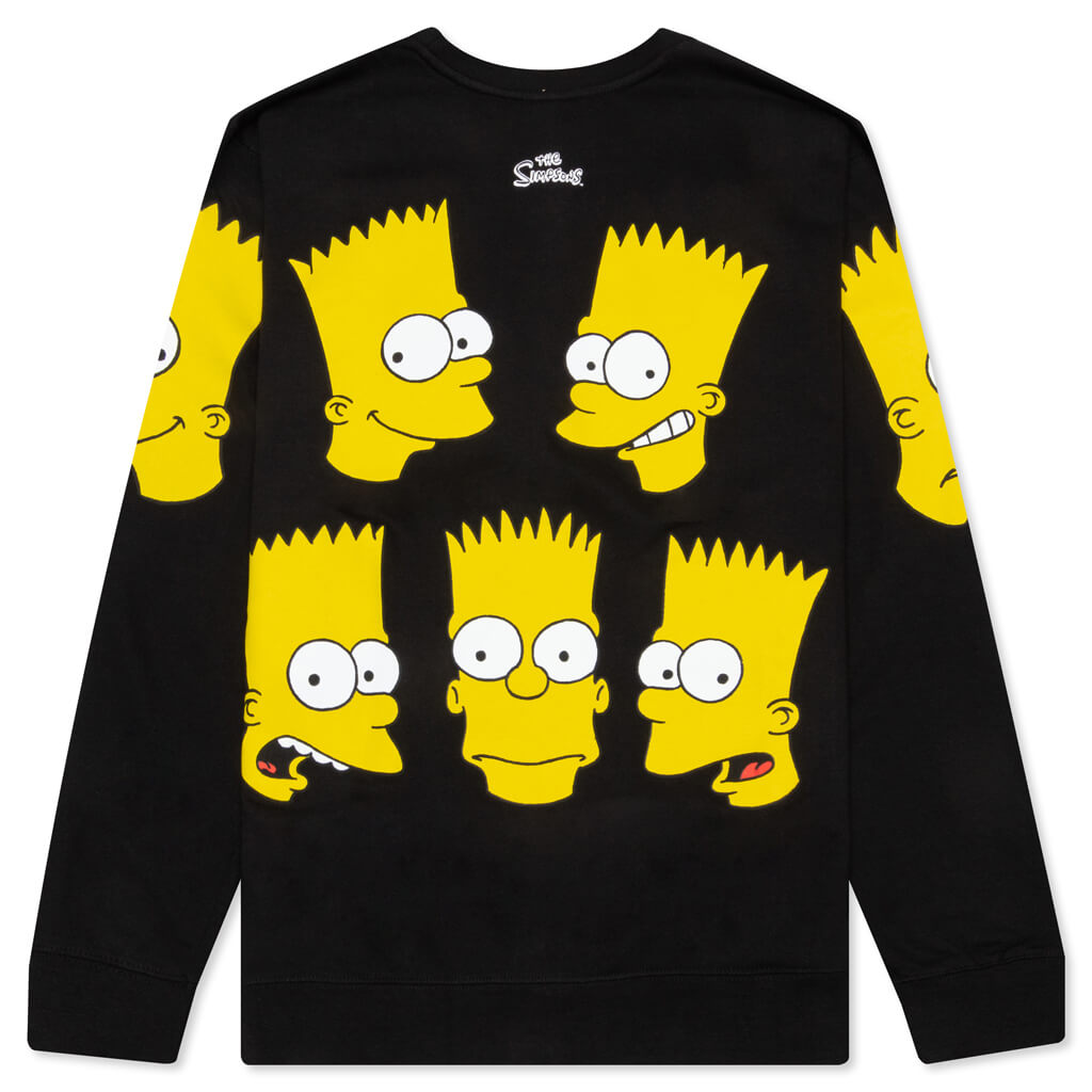 Chinatown x The Simpsons Classic Bart Crewneck Sweatshirt - Black