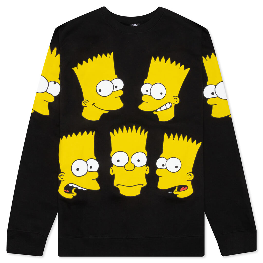 Chinatown x The Simpsons Classic Bart Crewneck Sweatshirt - Black