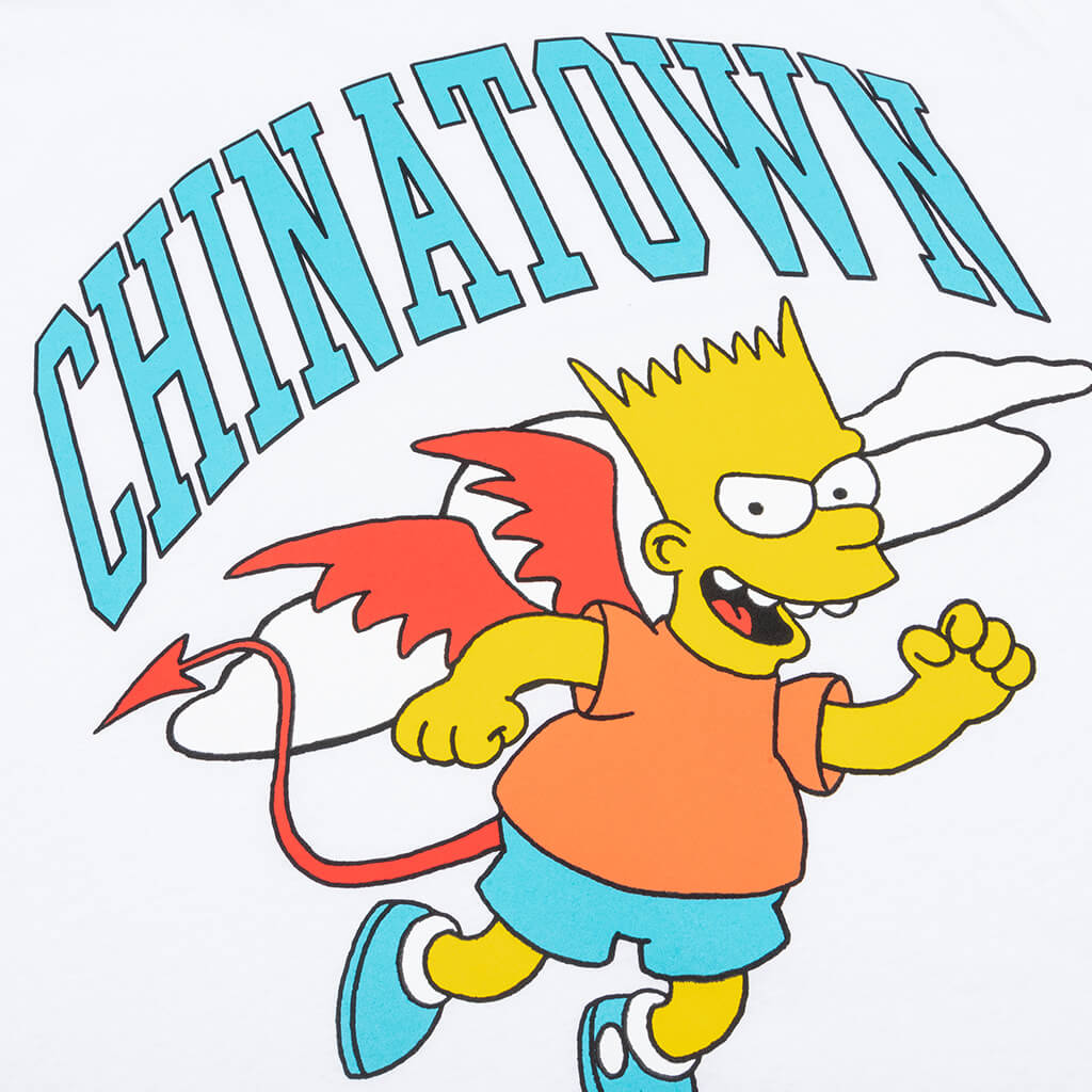 Chinatown x The Simpsons Devil Arc T-Shirt - White