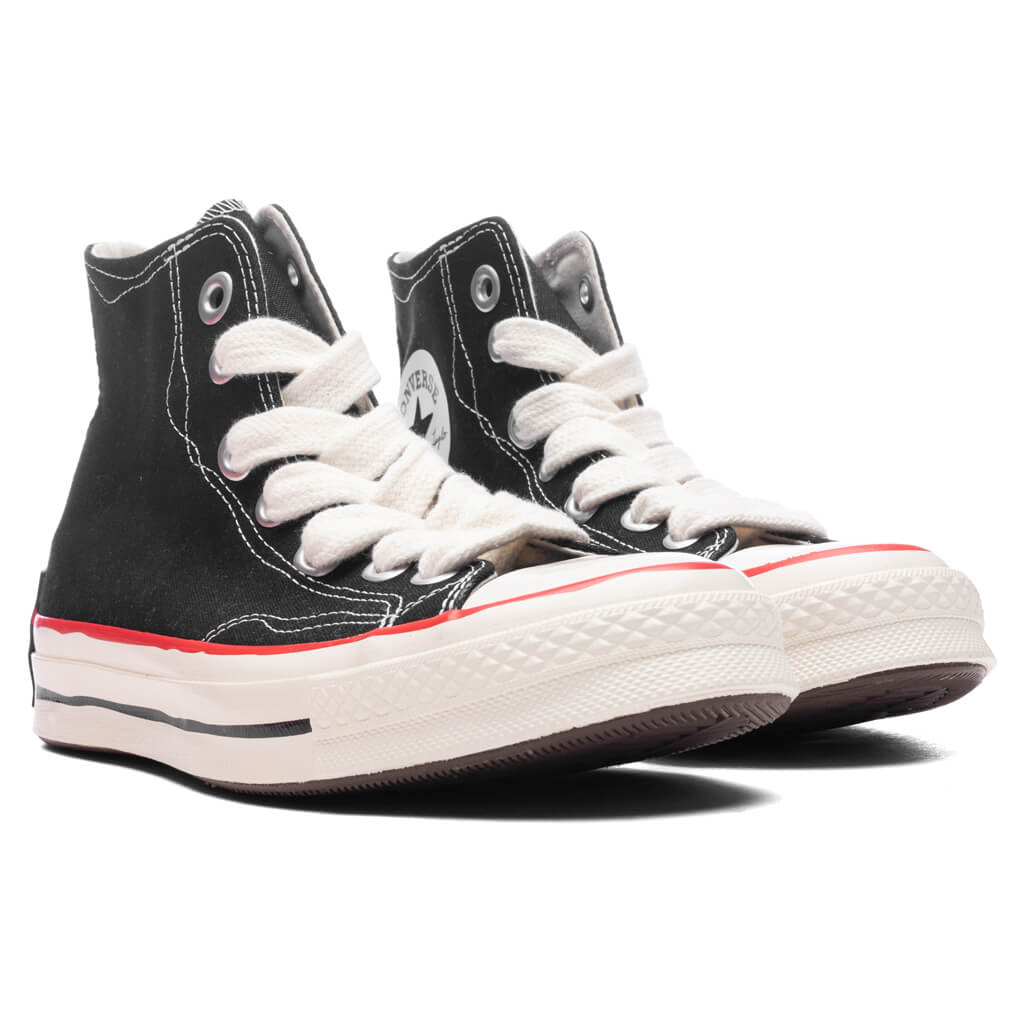 Chuck 70 Hi Sketch - Black/White/Red