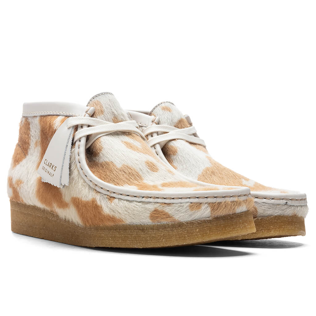 Women's Wallabee Boot - Tan Cow Print