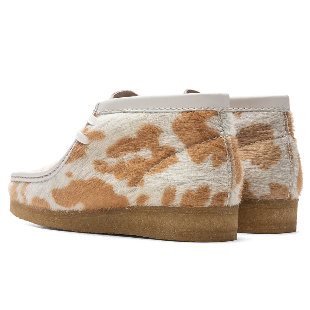 Women's Wallabee Boot - Tan Cow Print